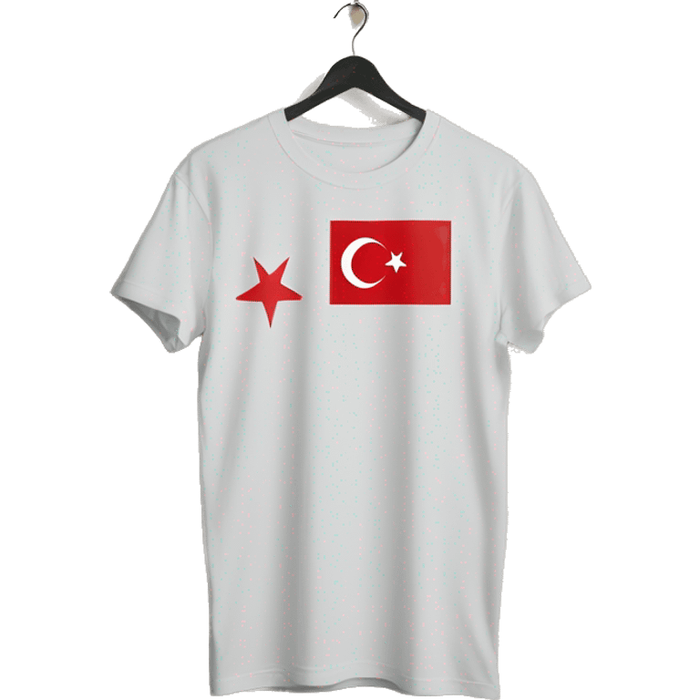 Turkish flag on a t shirt emoji