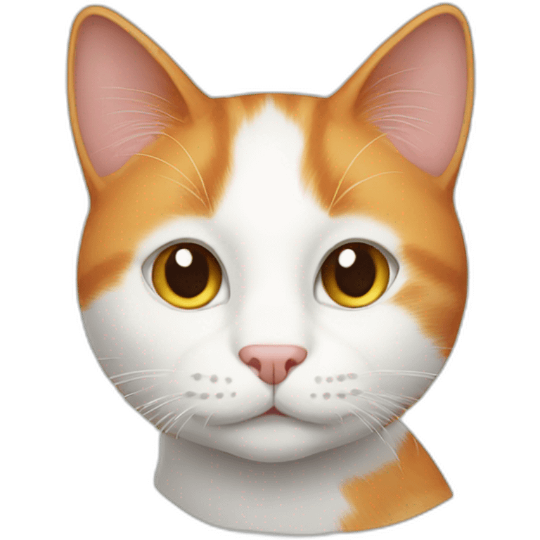 ginger white cat emoji