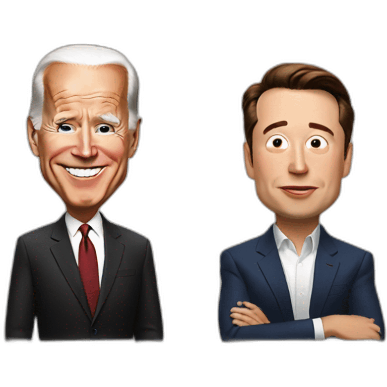 Joe Biden and Elon Musk emoji