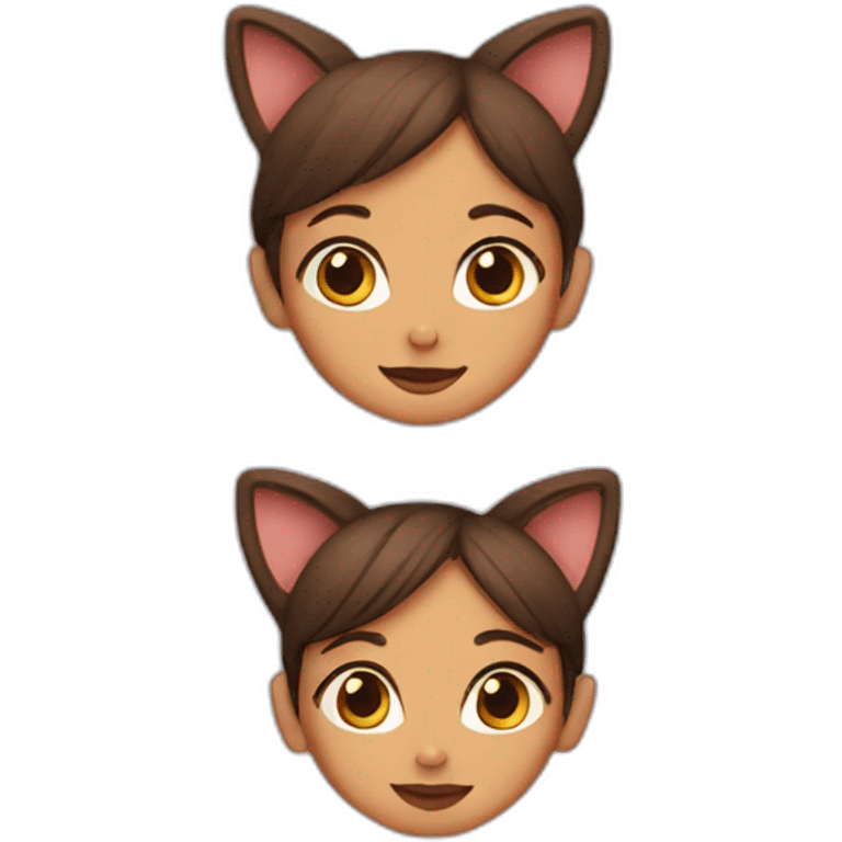 Women with kittens ears emoji