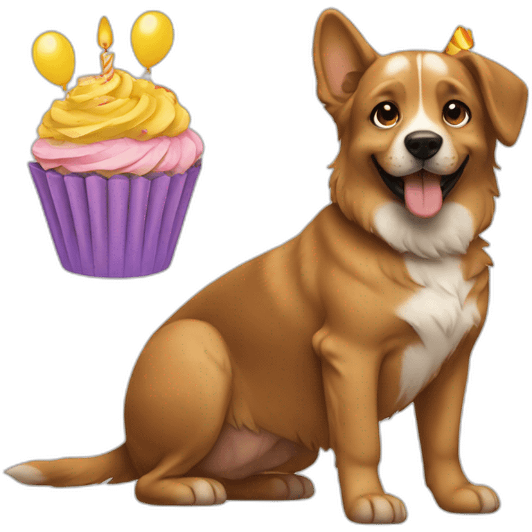 Dog-birthday emoji