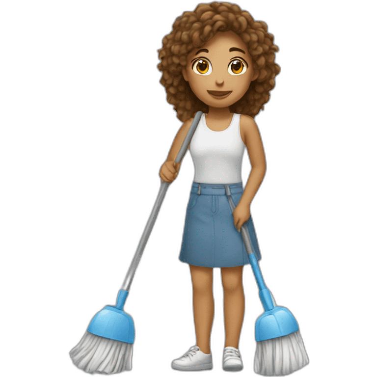 Girl with mop emoji