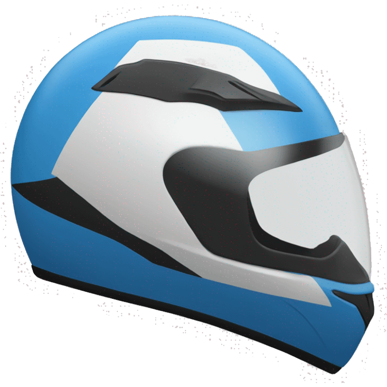 un casco de moto azul emoji