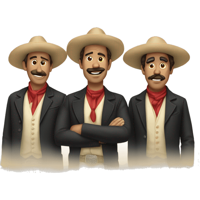 Create image of the three amigos emoji