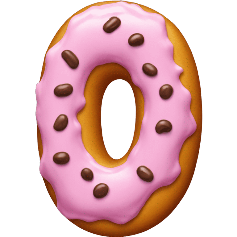 number 1 with donuts shape emoji