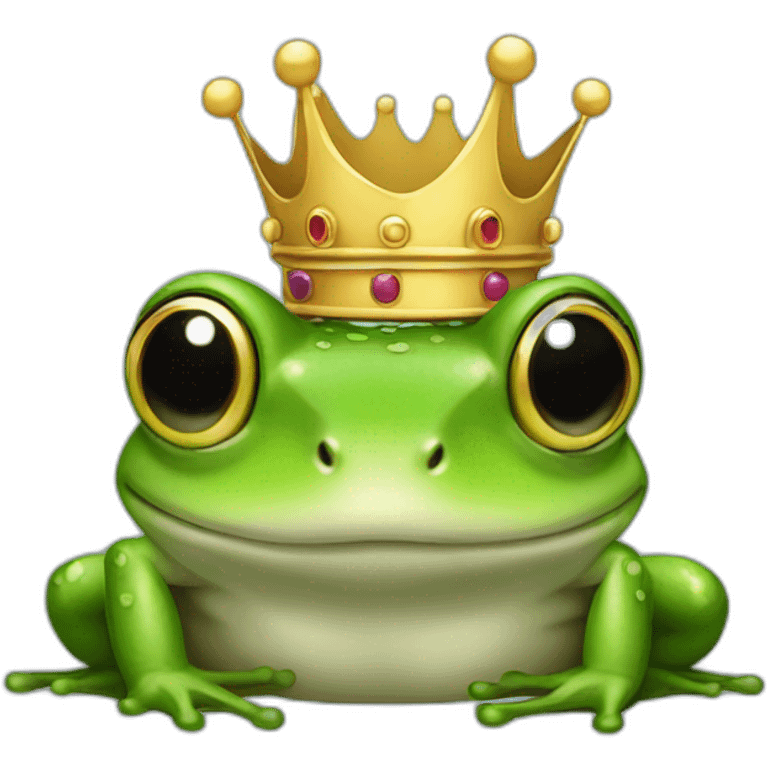 a frog with a crown emoji