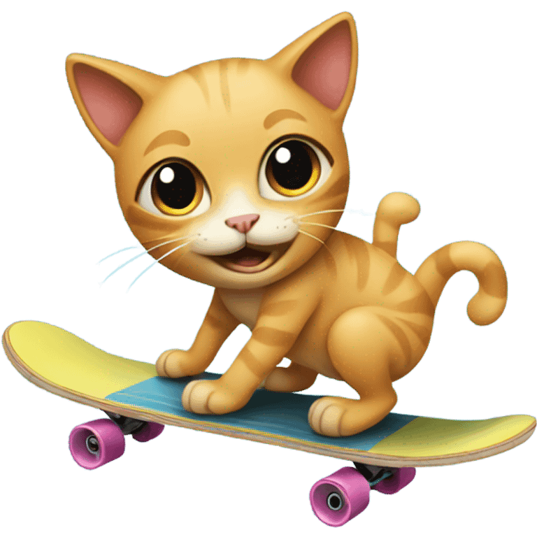 cat on a skateboard emoji