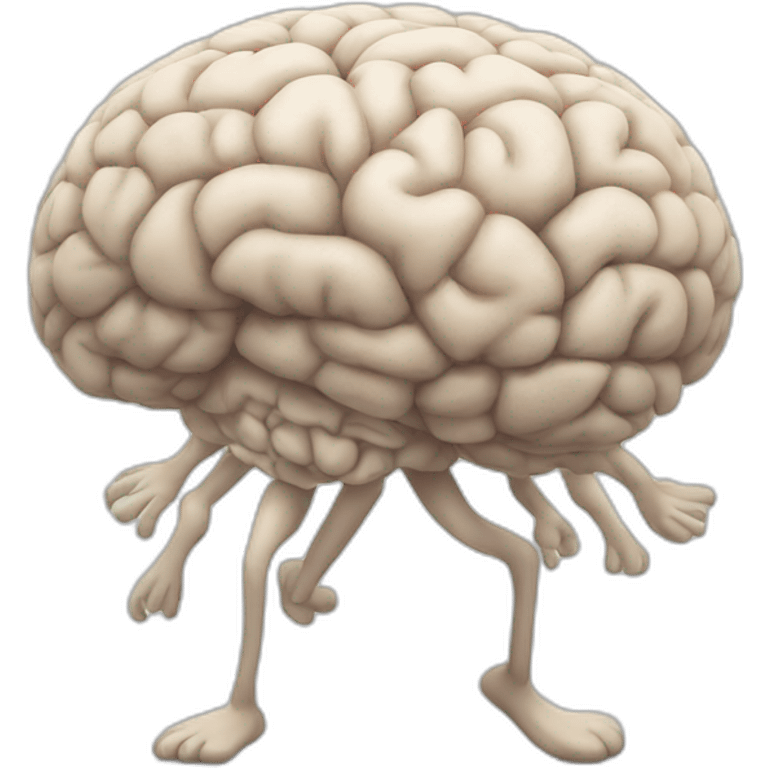 brain with legs running emoji