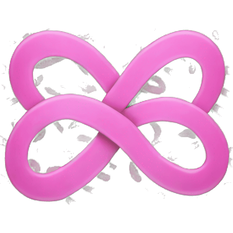 Pink and green infinity symbol emoji