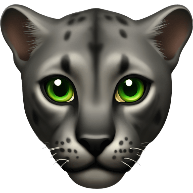 Animal pantera negra con ojos verdes emoji