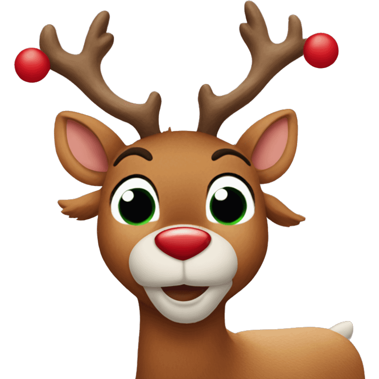 Rudolph the red nosed reindeer emoji