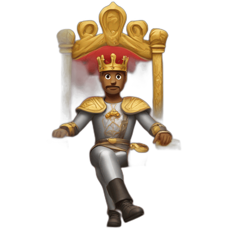 king sitting on a throne emoji