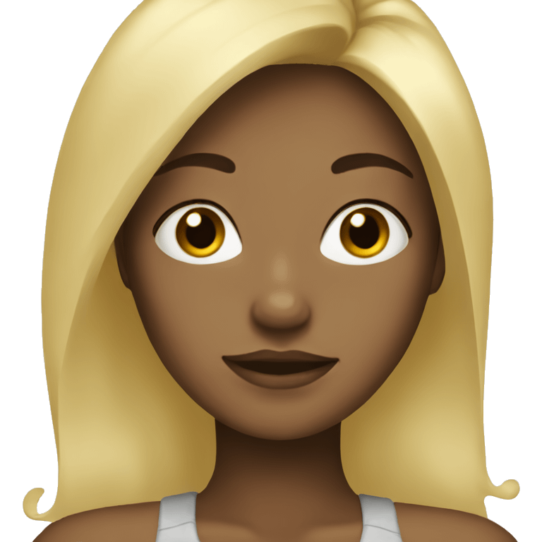 Girl with blonde hair and dark roots emoji