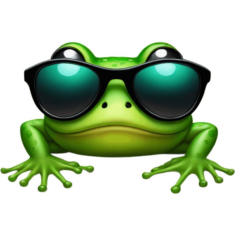 Frog with sunglasses  emoji