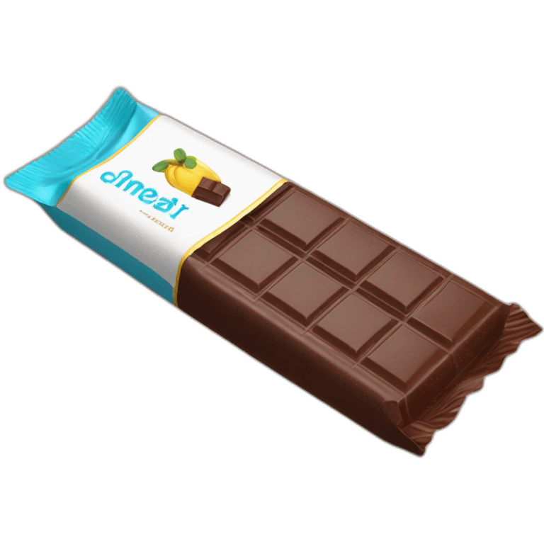 chocolate bar in its packaging emoji