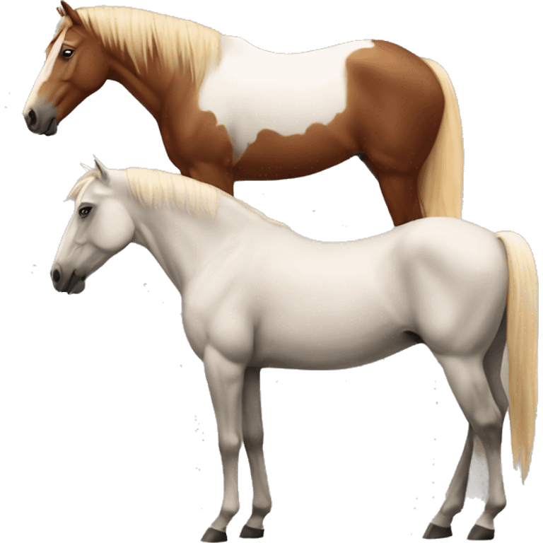 2 horse on top of each other emoji