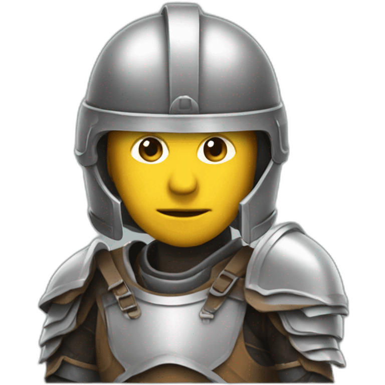 journalist in helmet and armor press emoji