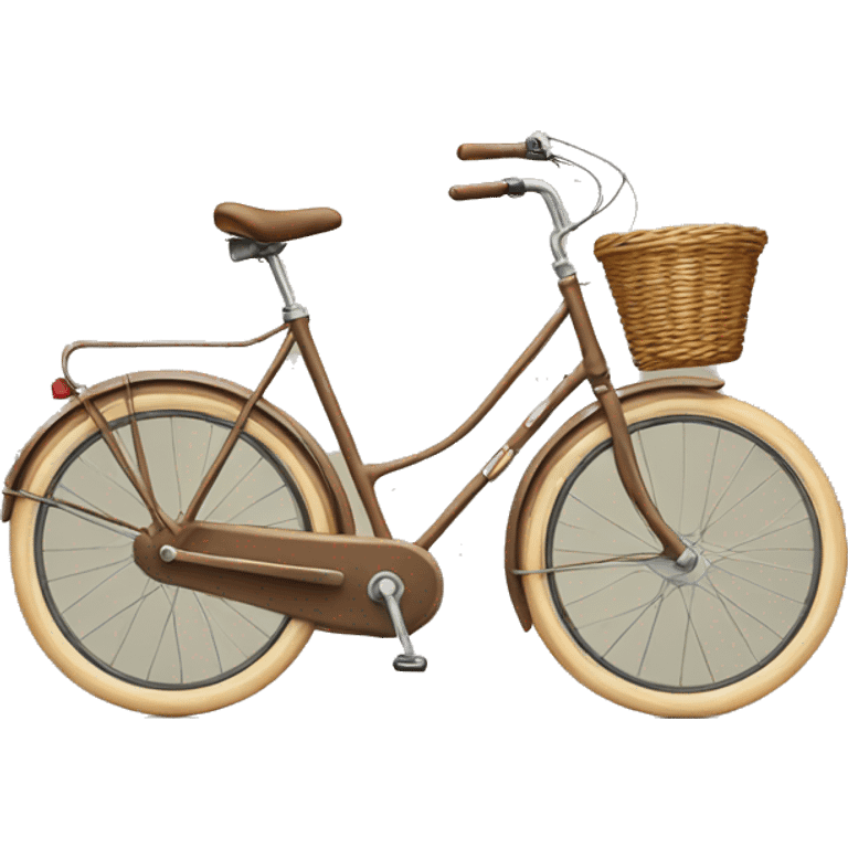 vintage light brown bike  emoji