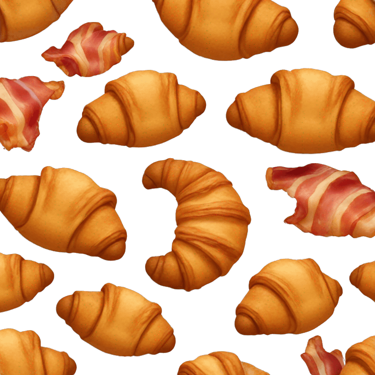 Croissant with bacon emoji