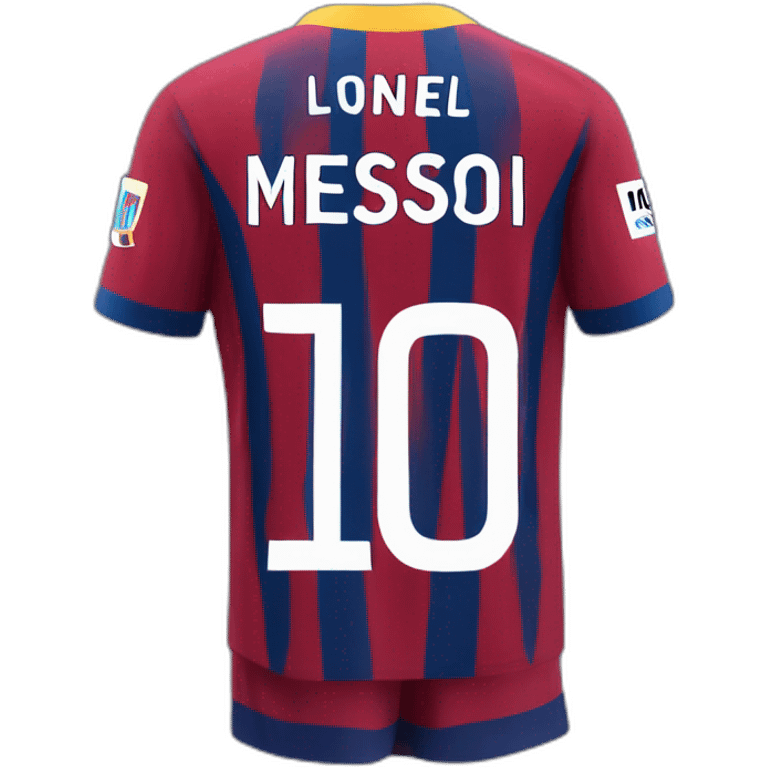 Back of Lionel Messi Jersey with number 10 emoji