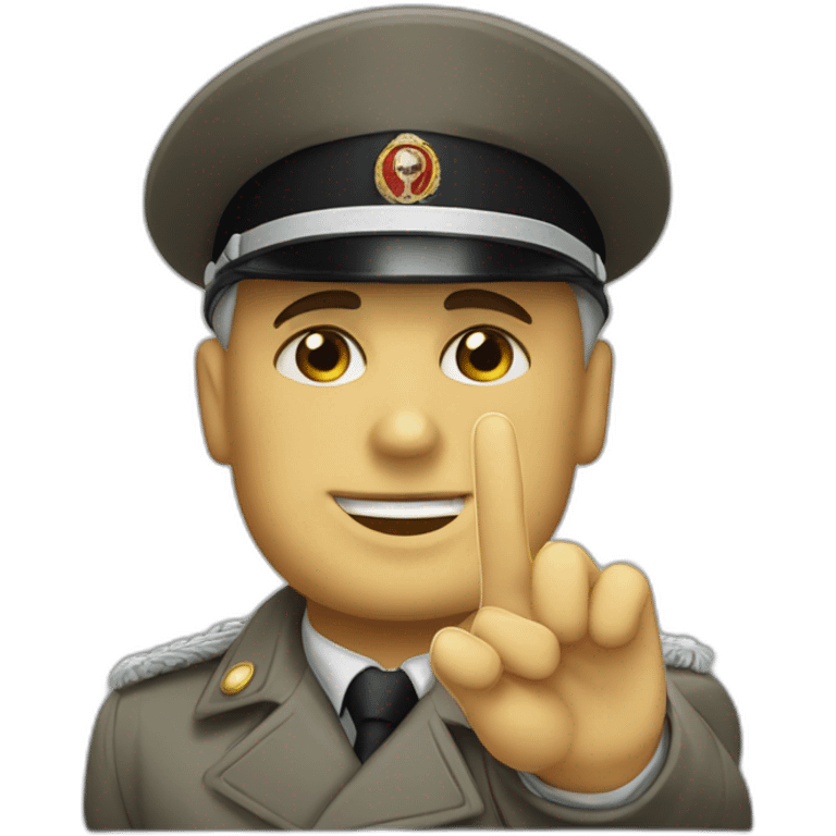 Benito mussolini waving fascist emoji