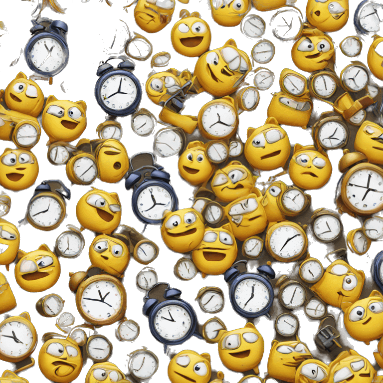 pile of alarm clocks emoji