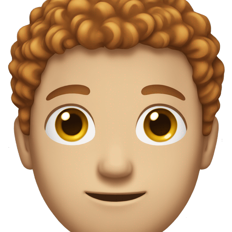 guy with curly red ish brown hair white guy emoji