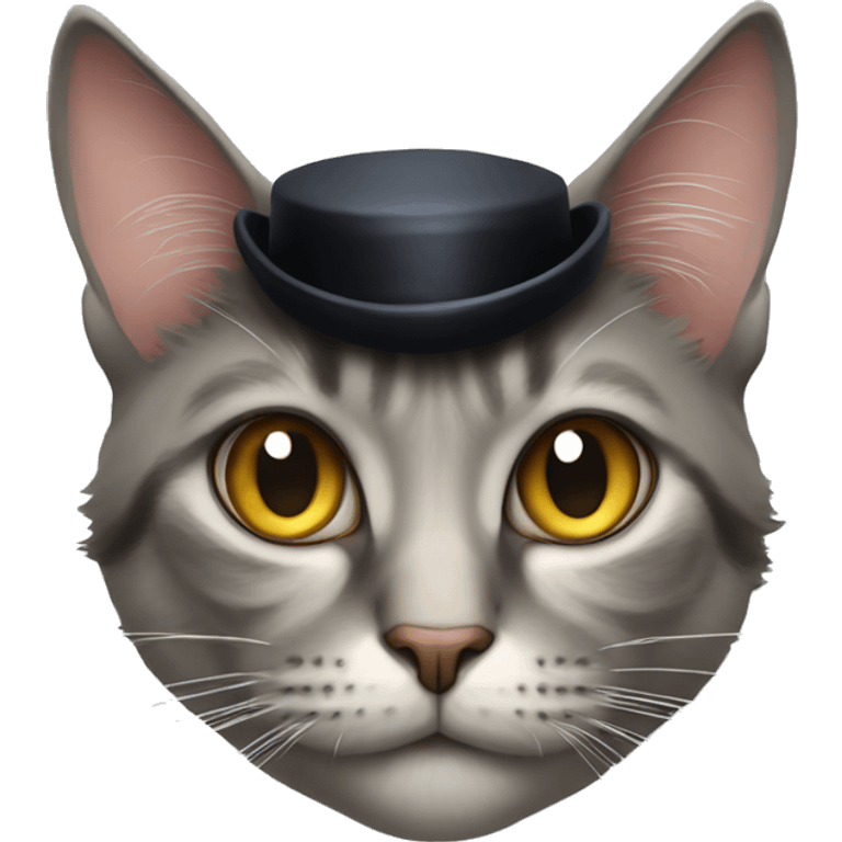 cat with tophat emoji