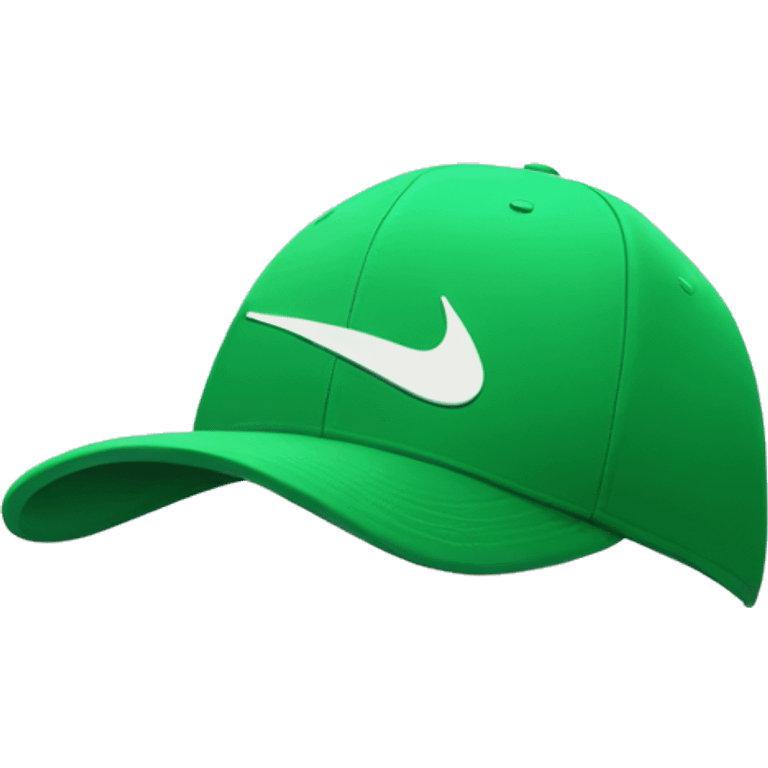 Green hat with Nike swoosh on the front  emoji