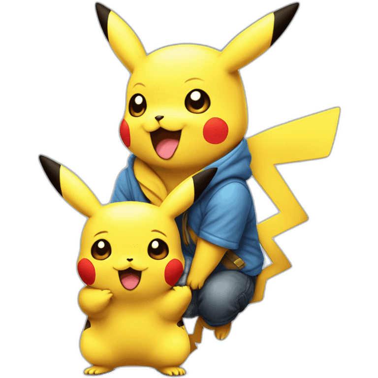 Pikachu faisons un bisou emoji