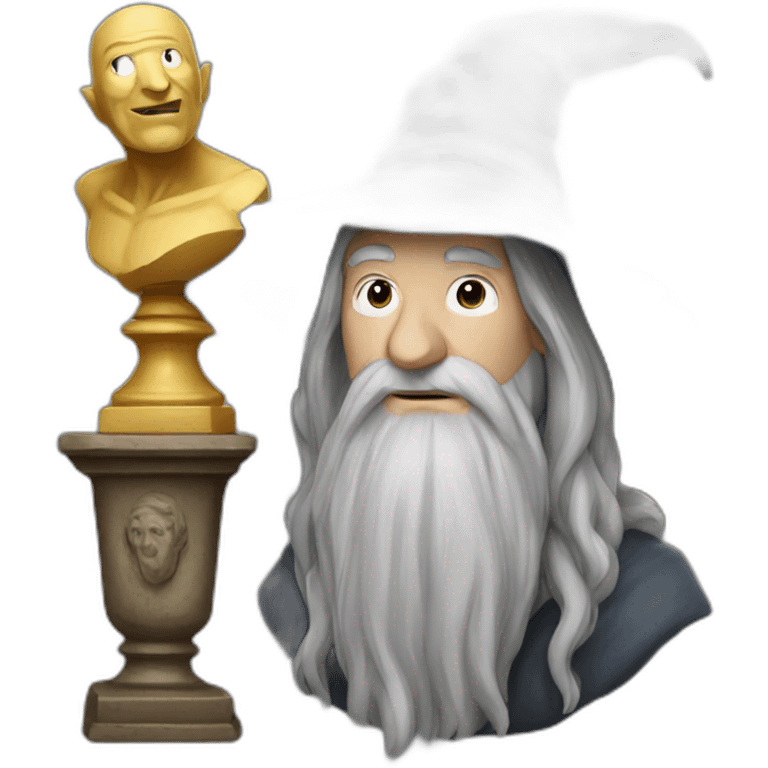 Gandalf with a bust emoji