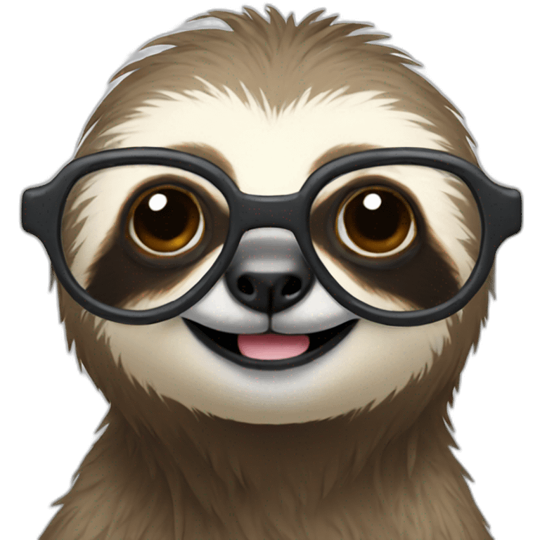 Sloth with glasses emoji