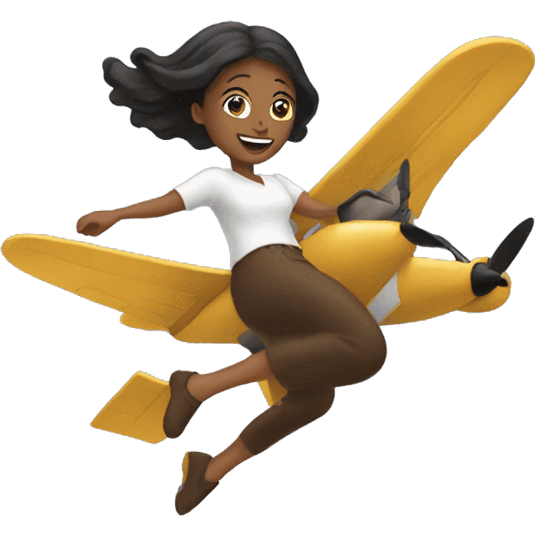 Women flying emoji