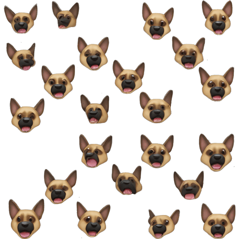 malinois dog scream mask emoji