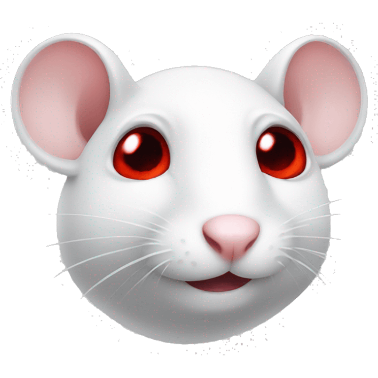 white mouse red eyes emoji