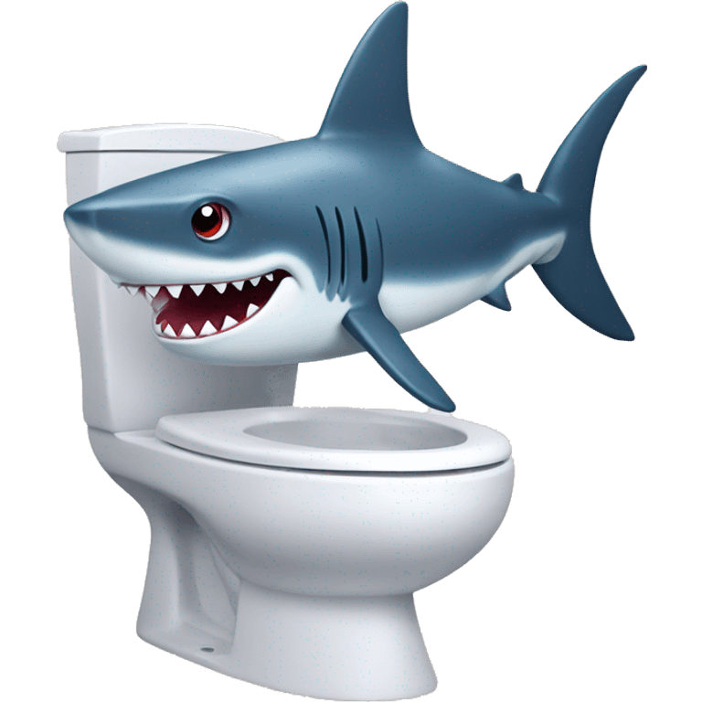 shark with skibidi toilet emoji