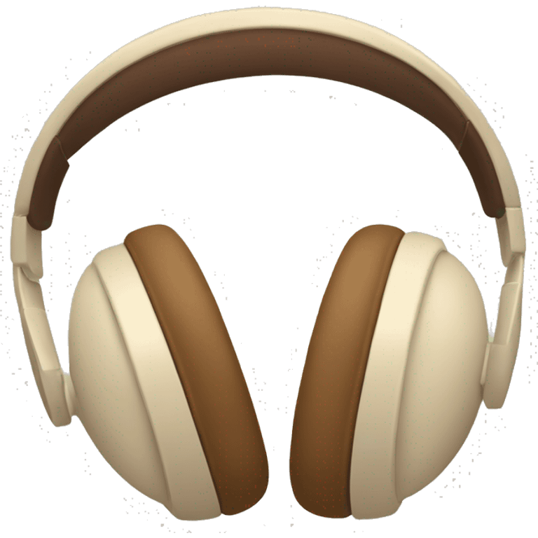 beige apple headphones with brown bows emoji