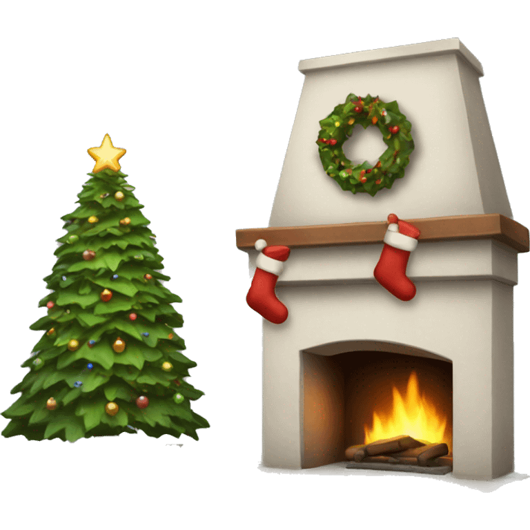 Christmas fireplace emoji