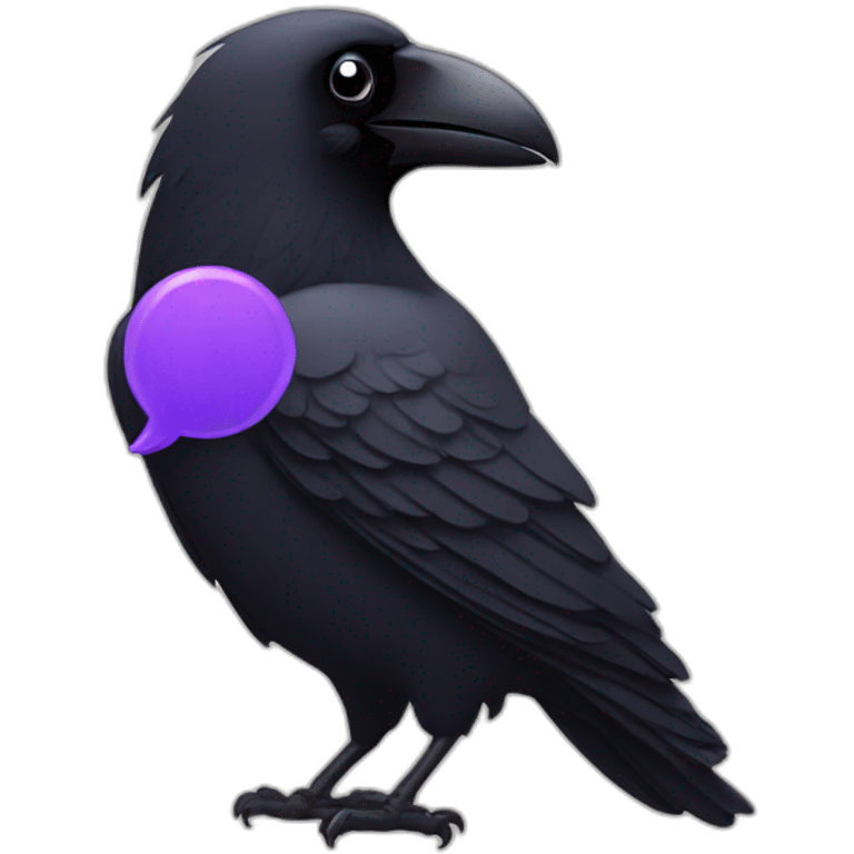 raven with thinking bubble  emoji