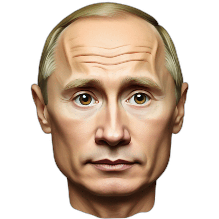 Vladimir Putin in a tattoo emoji