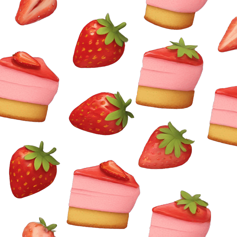 Strawberry cake emoji