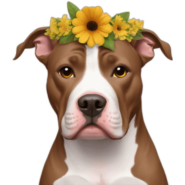 pitbull-flower-crown emoji