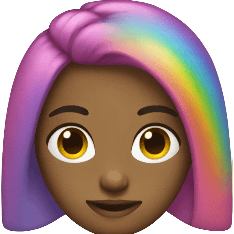 Rainbow hair emoji