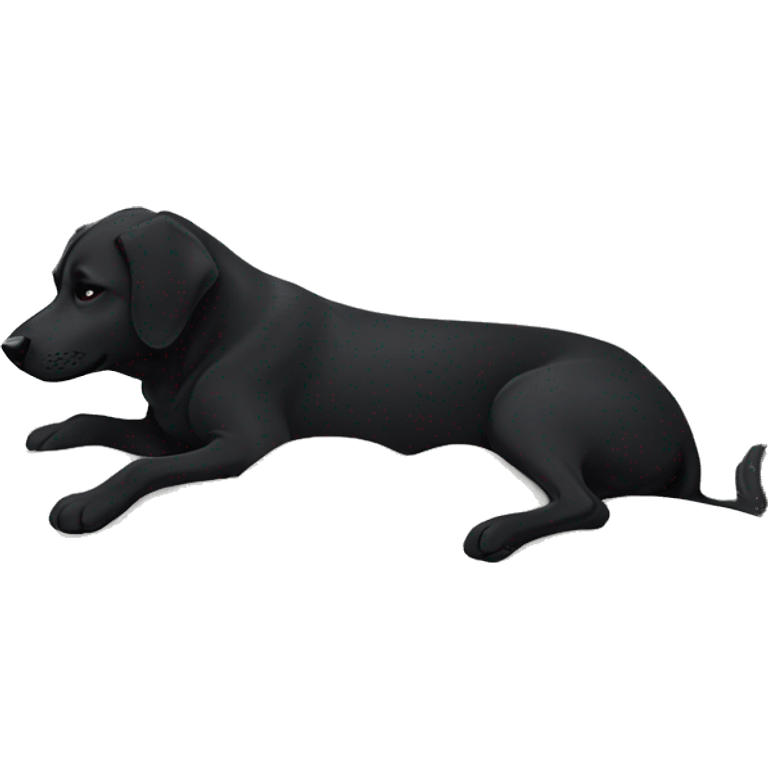 black dog sleeping on bed emoji