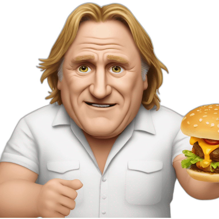 gérard depardieu mange un boeuf emoji