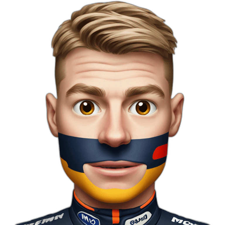 Hyper realistic photo of max verstappen emoji