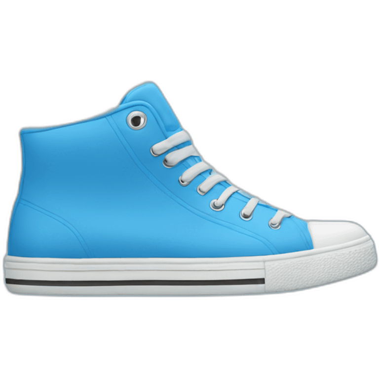 A pair of blue high-top sneakers emoji