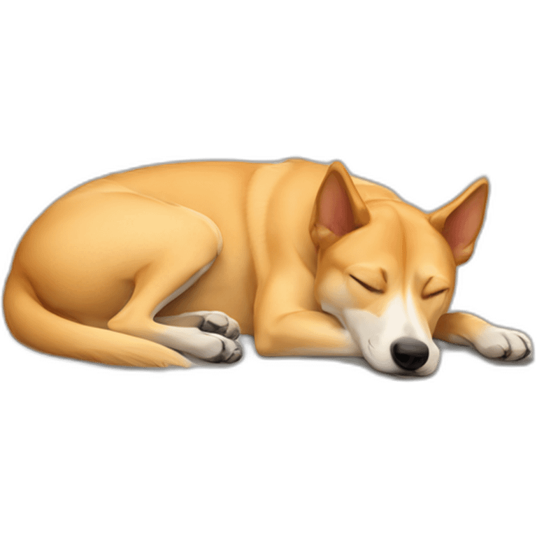 Carolina dog sleeping emoji