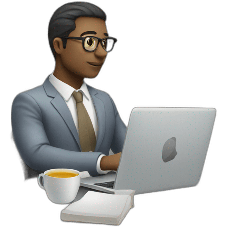 An entrepreneur working emoji