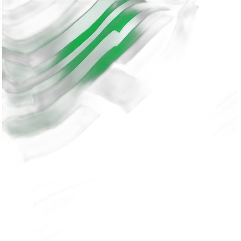 flag with three horizontal stripes. Green, white and green emoji